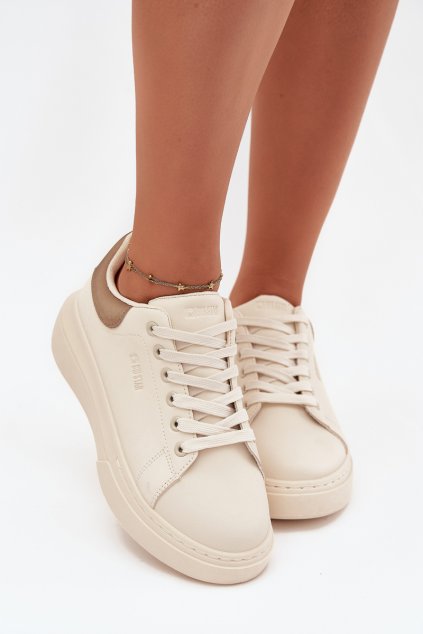 Dámské sneakersy na platformě Big Star SS274246 světle béžové (Veľkosť 36)