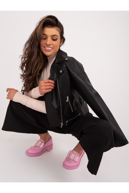 Dámska Bunda farba Čierna kód MBM-KR-R-2718.07X (Farba Čierna, Veľkosť S)