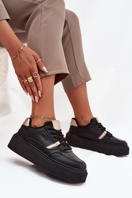 Dámske sneakersy na platforme big star ss274360 čierne / (Veľkosť 36)