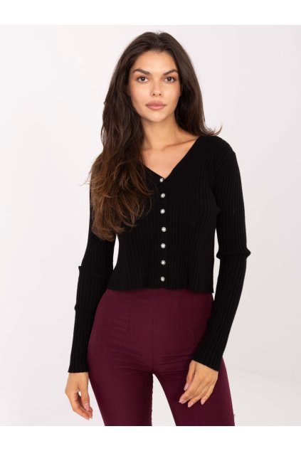 Dámsky sveter farba Čierna kód PM-SW-R1639.27 (Farba Čierna, Veľkosť S/M)