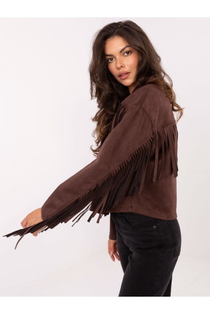 Dámska Bunda farba Hnedá kód IT-KR-96753.61 (Farba Hnedá, Veľkosť ONE SIZE)