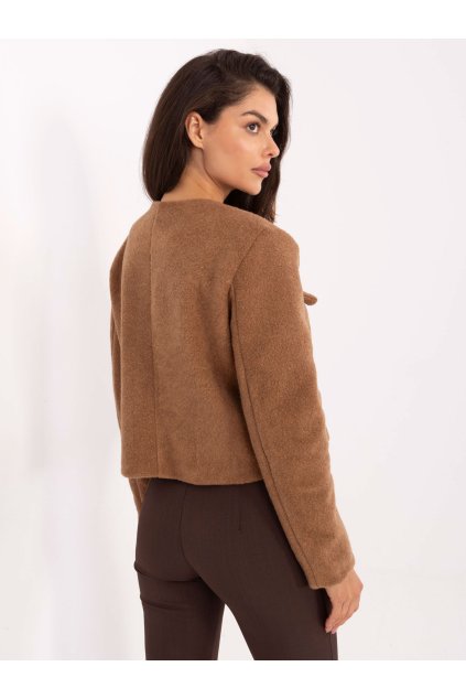 Dámska Bunda farba Hnedá camel kód IT-KR-FL9586.64 (Farba Hnedá camel, Veľkosť S/M)