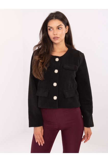 Dámska Bunda farba Čierna kód IT-KR-FL9586.64 (Farba Čierna, Veľkosť S/M)