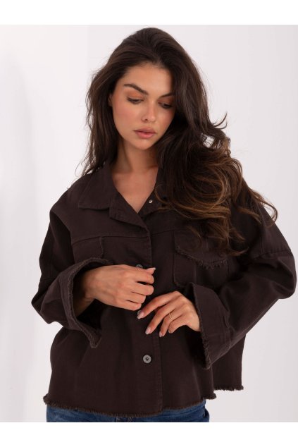 Dámske Košeľa farba Tmavo-hnedá kód IT-KS-FL5779.87 (Farba Tmavo-hnedá, Veľkosť ONE SIZE)