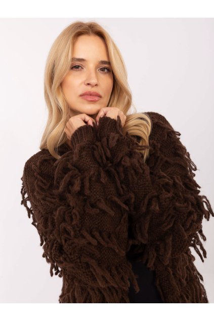 Dámsky sveter farba Hnedá kód MI-SW-1308.21 (Farba Hnedá, Veľkosť ONE SIZE)
