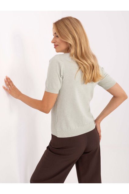 Dámsky sveter farba Pistáciová kód PM-SW-PM-5053.39 (Farba Pistáciová, Veľkosť S/M)