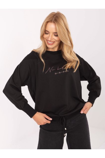 Dámska blúzka over size čierna RV-BZ-A825.48 (Farba Čierna, Veľkosť ONE SIZE)