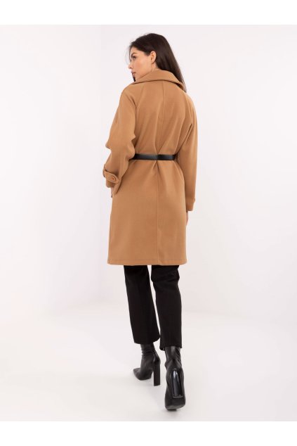 Dámsky kabát farba hnedá camel kód IT-PL-FL5712.84 : na temu obdobie Jeseň / zima (Farba Hnedá camel, Veľkosť ONE SIZE)