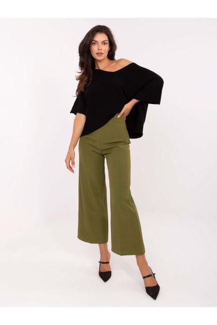Dámske Nohavice farba Olivová kód IT-SP-FL9068.96 (Farba Olivová, Veľkosť M)