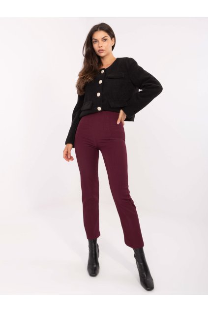 Dámske Nohavice farba Bordová kód IT-SP-FL9069.00 (Farba Bordová, Veľkosť S)