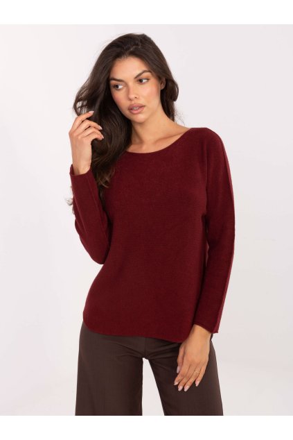 Dámsky sveter farba Bordová kód IT-SW-2219.63 (Farba Bordová, Veľkosť ONE SIZE)