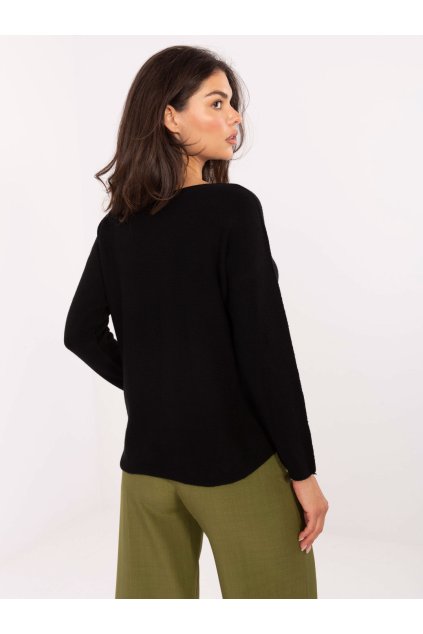 Dámsky sveter farba Čierna kód IT-SW-2219.63 (Farba Čierna, Veľkosť ONE SIZE)