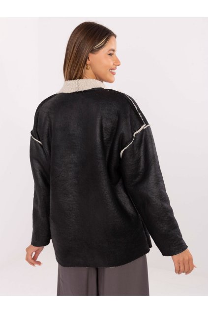 Dámska Bunda farba Čierna kód IT-KR-95616.66 (Farba Čierna, Veľkosť ONE SIZE)