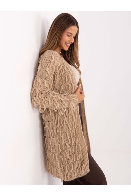 Dámsky sveter farba Béžová kód MI-SW-0820.85 (Farba Béžová, Veľkosť ONE SIZE)