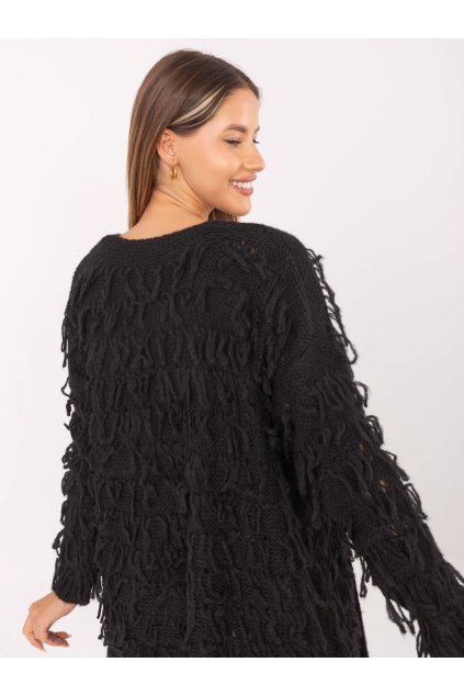 Dámsky sveter farba Čierna kód MI-SW-0820.85 (Farba Čierna, Veľkosť ONE SIZE)