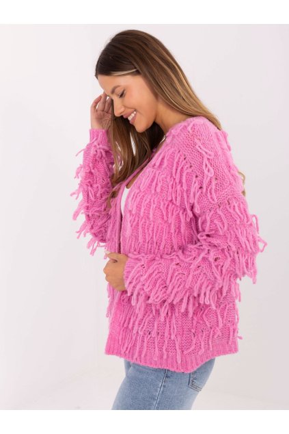 Dámsky sveter farba Ružová kód MI-SW-1308.21 (Farba Ružová, Veľkosť ONE SIZE)