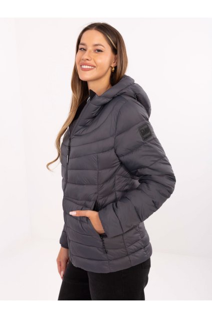 Dámska Bunda farba Grafitovo-sivá kód D50092XB44554A3 (Farba Grafitovo-sivá, Veľkosť S)