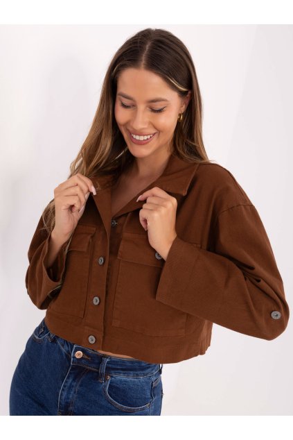 Dámska Bunda farba Svetlo-hnedá kód IT-KR-FL7029.72 (Farba Svetlo-hnedá, Veľkosť ONE SIZE)