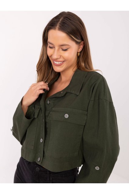 Dámska Bunda farba Khaki kód IT-KR-FL7029.72 (Farba Khaki, Veľkosť ONE SIZE)