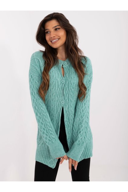 Dámsky sveter farba Metová kód AT-SW-23525.21 (Farba Metová, Veľkosť ONE SIZE)