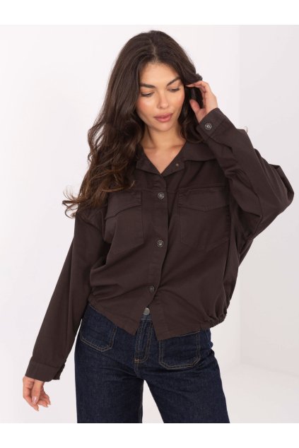 Dámske Košeľa farba Tmavo-hnedá kód IT-KS-FL9273.86 (Farba Tmavo-hnedá, Veľkosť ONE SIZE)