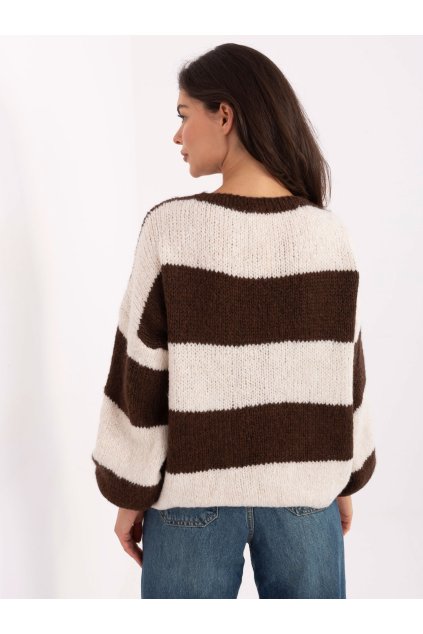 Dámsky sveter farba Hnedá kód MI-SW-0109.79 (Farba Hnedá, Veľkosť ONE SIZE)