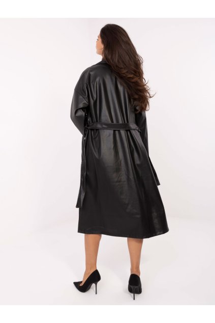 Dámsky kabát farba čierna kód IT-PL-A8393.81 : na temu obdobie Jeseň / zima (Farba Čierna, Veľkosť ONE SIZE)