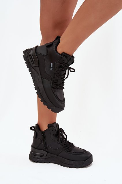 Dámské sportovní boty na platformě Big Star SS274509 Černé (Veľkosť 39)