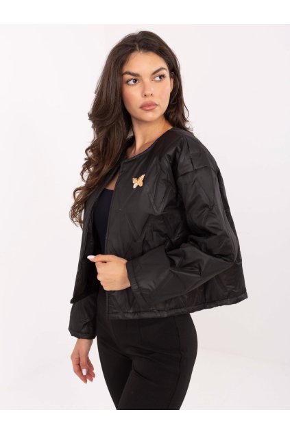 Dámska Bunda farba Čierna kód IT-KR-FL8357.82 (Farba Čierna, Veľkosť ONE SIZE)
