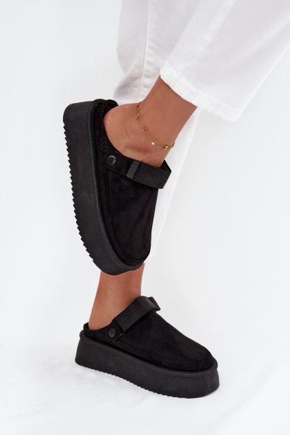 Dámské sněhule na platformě s přezkou černé Jorielle (Veľkosť 40)