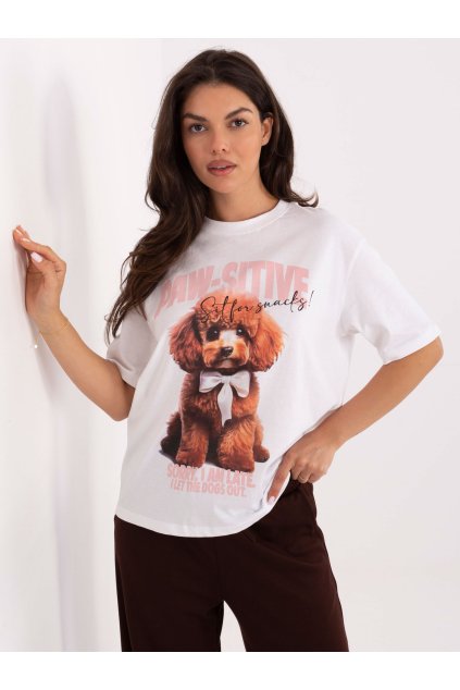 Dámske s podtlačou farba bielo-ružová kód D12083AI02799A (Farba Bielo-ružová, Veľkosť L)