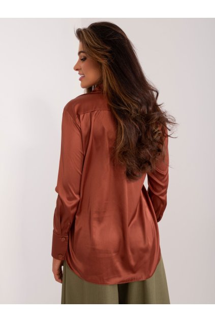 Dámske Košeľa farba Hnedá kód LK-KS-509548.50 (Farba Hnedá, Veľkosť S/M)