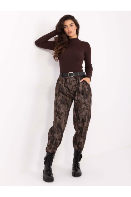 Dámske Nohavice farba Tmavo-hnedá kód IT-SP-242975.84 (Farba Tmavo-hnedá, Veľkosť ONE SIZE)