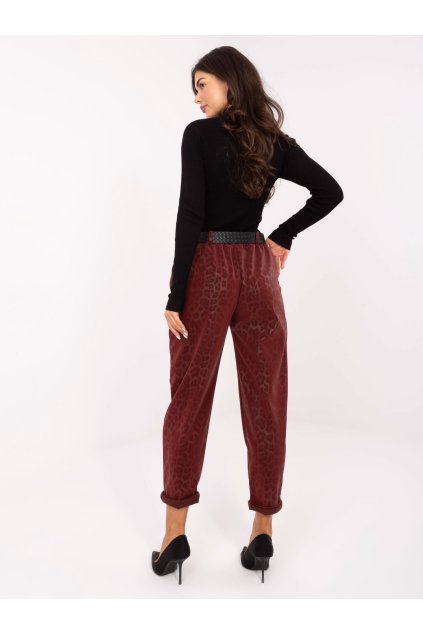 Dámske Nohavice farba Bordová kód IT-SP-242976.29P (Farba Bordová, Veľkosť ONE SIZE)