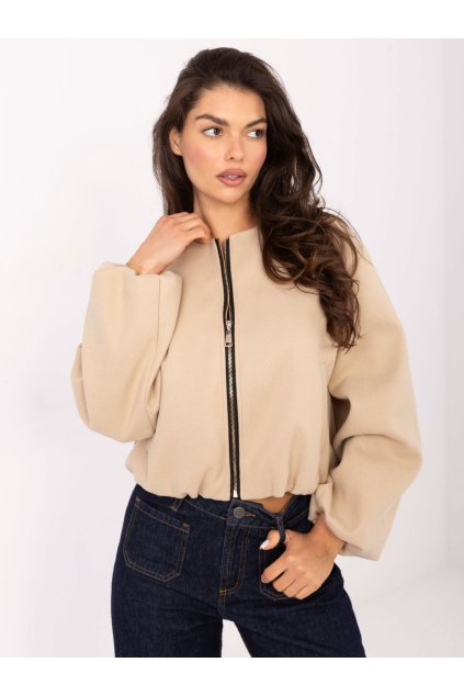 Dámska Bunda farba Béžová kód IT-KR-A8612.46 (Farba Béžová, Veľkosť ONE SIZE)