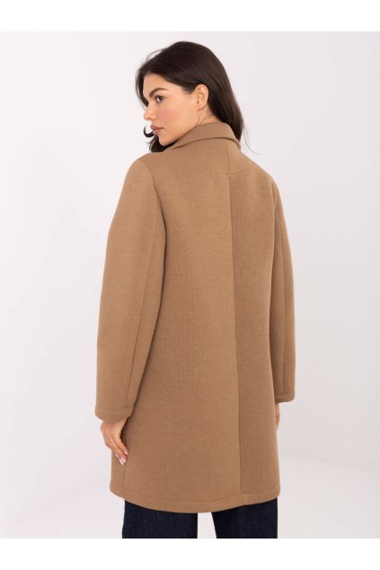Dámsky kabát farba hnedá camel kód IT-PL-FL8153.60 : na temu obdobie Jeseň / zima (Farba Hnedá camel, Veľkosť ONE SIZE)
