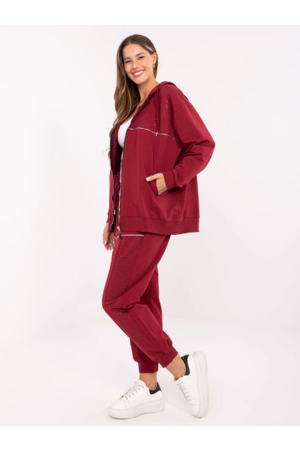 Dámske Komplet farba Bordová kód RV-KMPL-A881.15 (Farba Bordová, Veľkosť ONE SIZE)