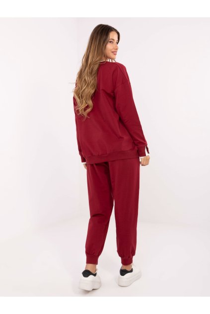 Dámske Komplet farba Bordová kód RV-KMPL-A883.68 (Farba Bordová, Veľkosť ONE SIZE)