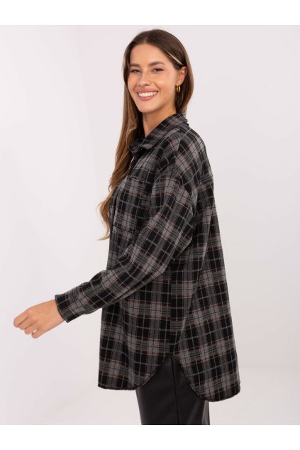 Dámske Košeľa farba Čierna kód IT-KS-GT9880.12P (Farba Čierna, Veľkosť ONE SIZE)