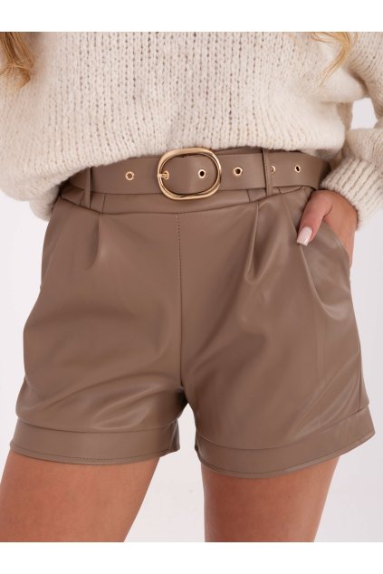 Dámske Šortky farba Tmavo-béžová kód IT-SN-FL8701.97 (Farba Tmavo-béžová, Veľkosť ONE SIZE)
