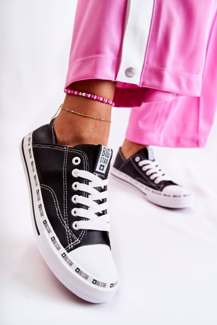 Dámske tenisky big star perforované čierne ff274024 / FF274023 BLK (Veľkosť 37)