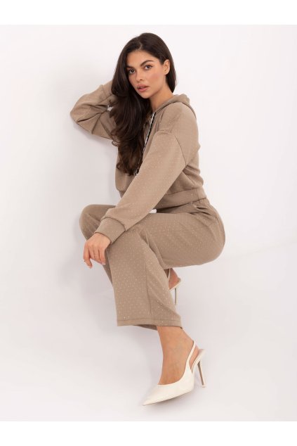 Dámske Komplet farba Tmavo-béžová kód IT-KMPL-21719.86 (Farba Tmavo-béžová, Veľkosť ONE SIZE)