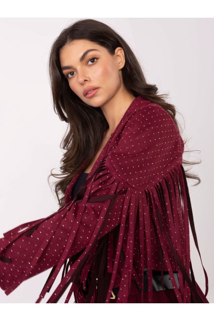 Dámska Bunda farba Bordová kód IT-KR-21698.29P (Farba Bordová, Veľkosť ONE SIZE)