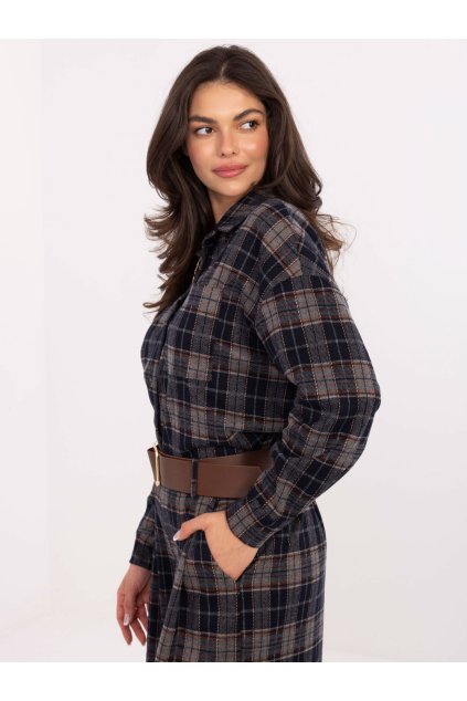 Dámske Košeľa farba Granatovo-modrá kód IT-KS-GT9880.12P (Farba Granatovo-modrá, Veľkosť ONE SIZE)