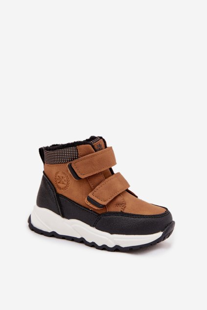 Zateplené Dětské Zimní Boty Na suchý zip Camel Nolivine (Veľkosť 23)