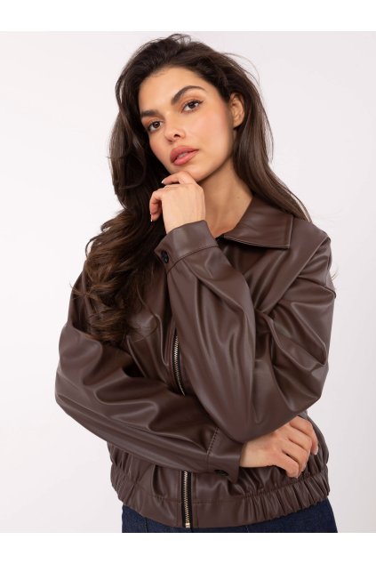 Dámska Bunda farba Hnedá kód IT-KR-FL9707.34 (Farba Hnedá, Veľkosť ONE SIZE)