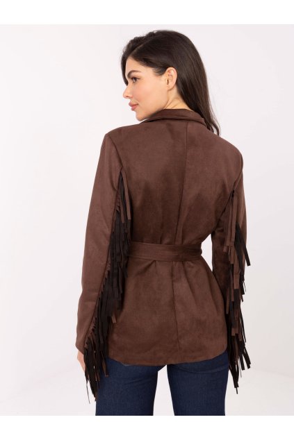 Dámsky kabát farba hnedá kód IT-PL-5792.33 : na temu obdobie Jeseň / zima (Farba Hnedá, Veľkosť ONE SIZE)