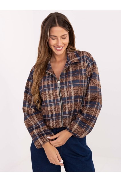 Dámska Bunda farba Modrá kód IT-KR-5773.23 (Farba Modrá, Veľkosť ONE SIZE)