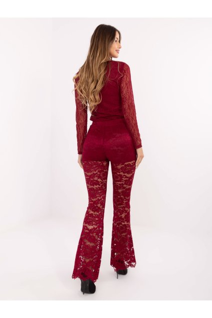 Dámske Nohavice farba Bordová kód MI-SP-K69-3.21P (Farba Bordová, Veľkosť ONE SIZE)
