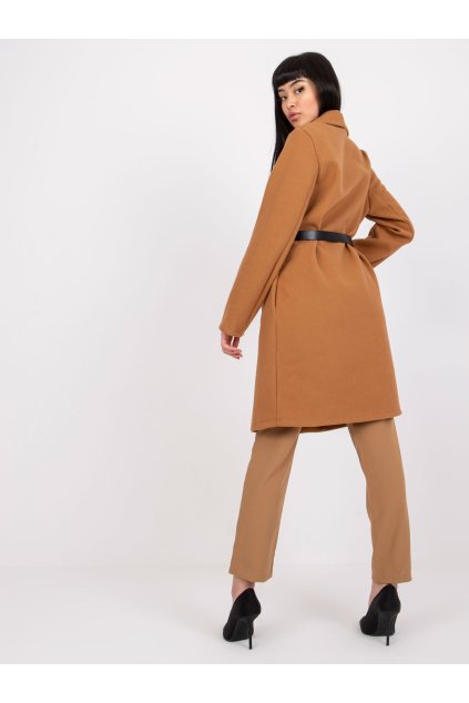 Dámsky kabát farba hnedá camel kód DHJ-PL-2861.91 : na temu obdobie Jeseň / zima (Farba Hnedá camel, Veľkosť ONE SIZE)